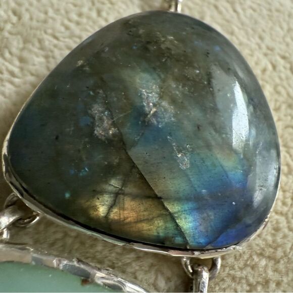 Stella &โDot Statement Necklace Semi-Precious Stones Bold Gem Design - Picture 13 of 17